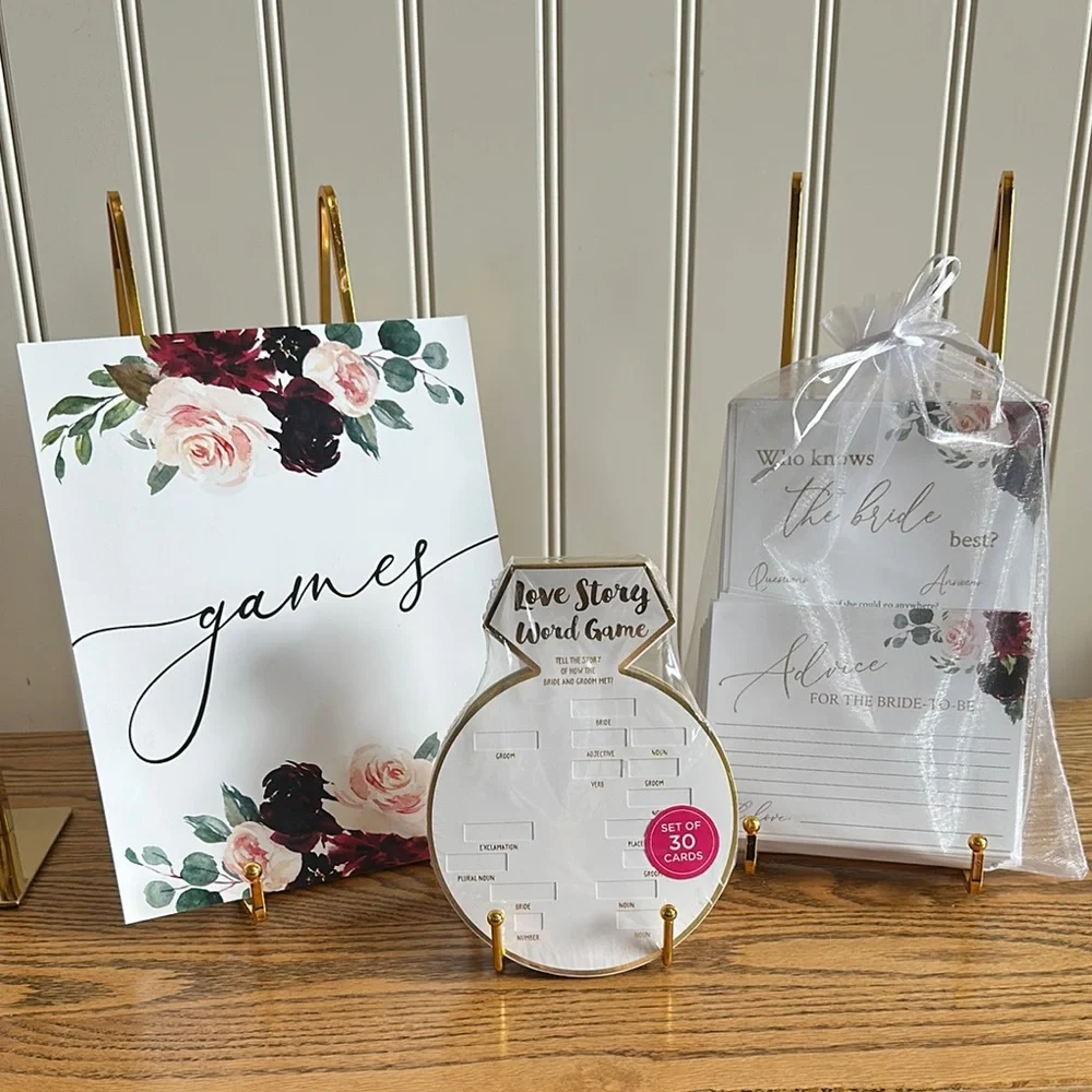Floral Bridal Shower Game Set